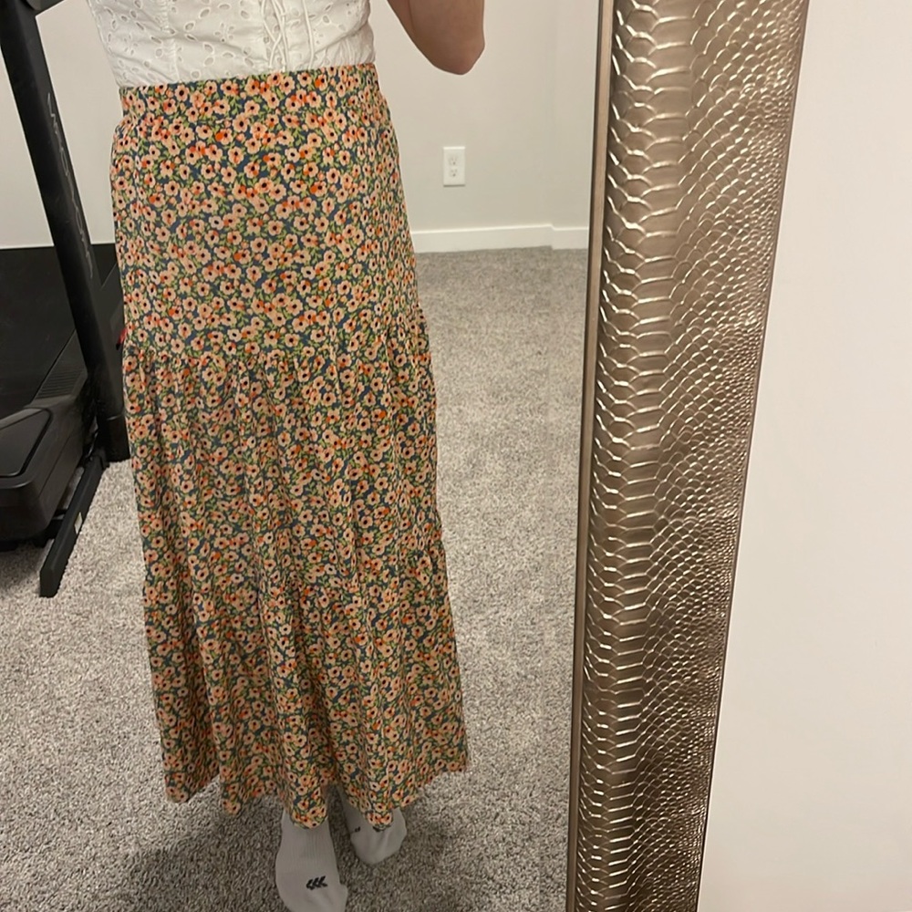 Floral maxi skirt